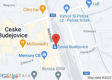 Map to Nákladové depo vlakového nádraží, České Budějovice, 37001