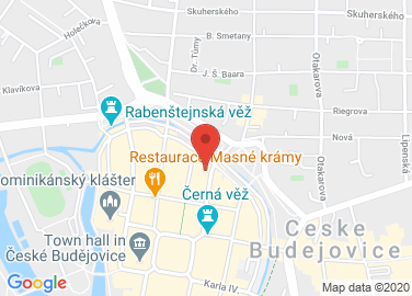 Map to U Černé věže 15, České Budějovice, 370 01