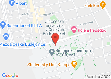 Map to Branišovská 31a, České Budějovice, 37005