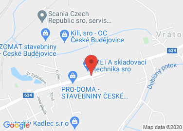 Map to Rudolfovská tř. 634, České Budějovice, 370 01