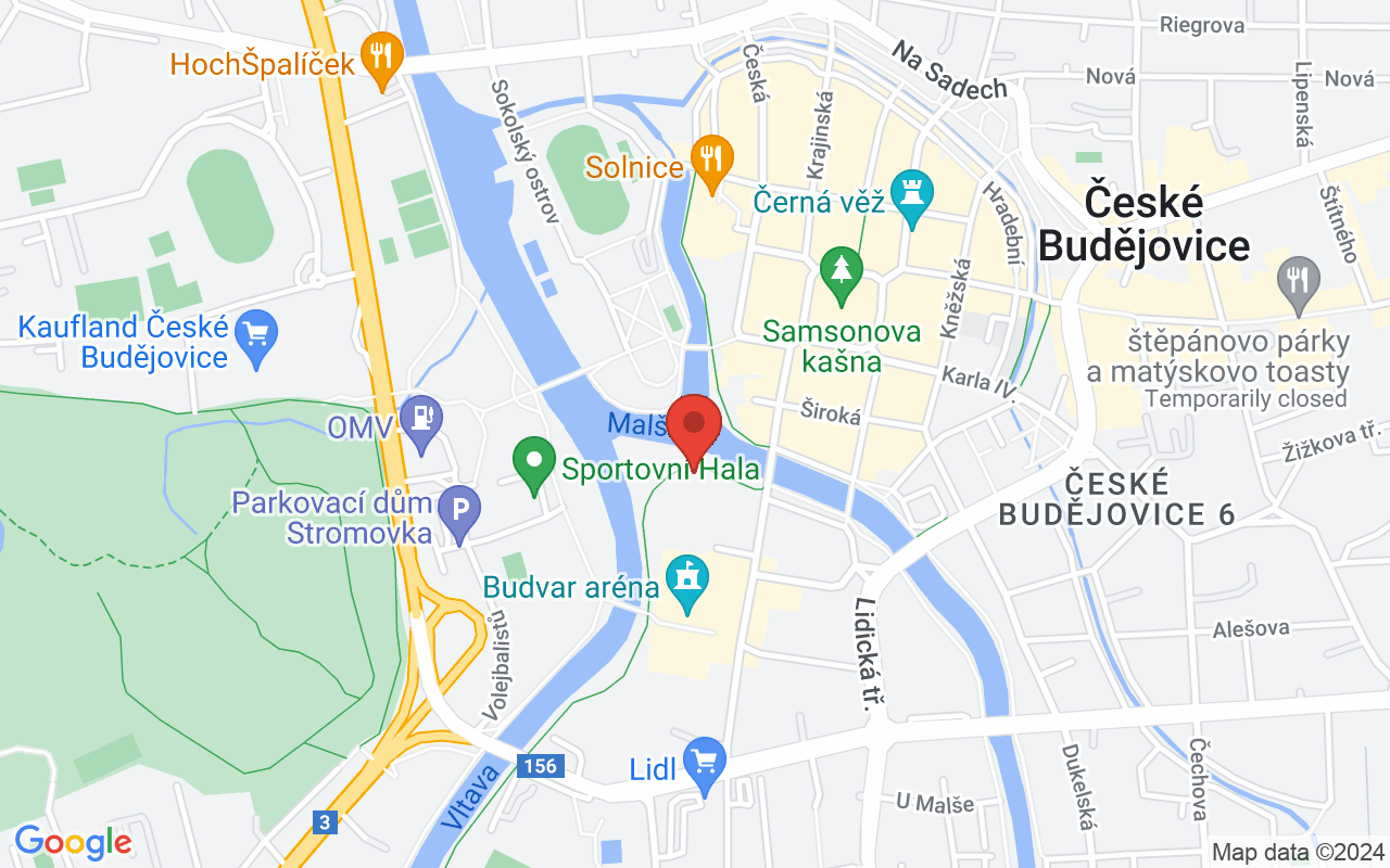 Map to Zátkovo nábřeží 55, České Budějovice, 37001