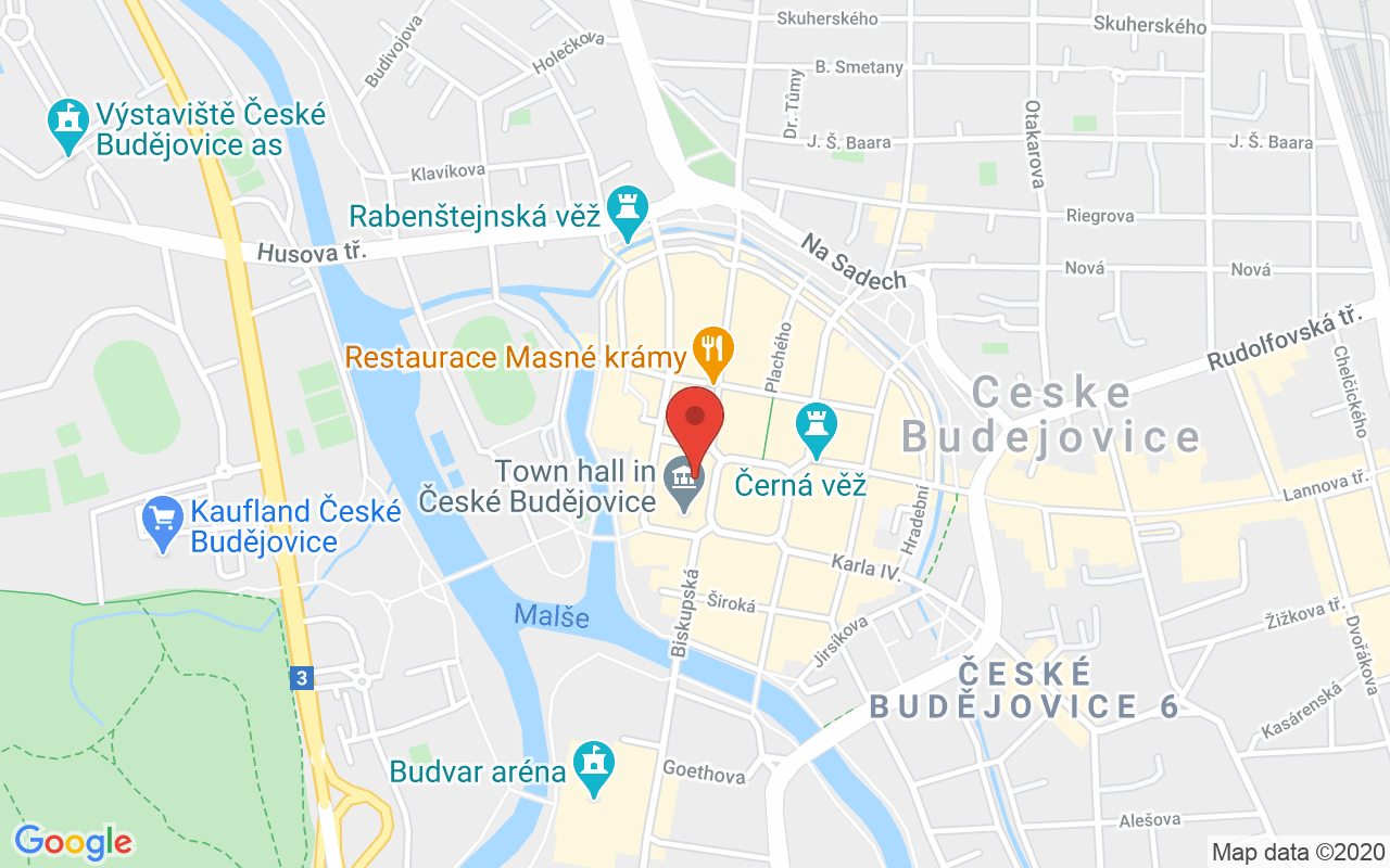 Map to Náměstí Přemysla Otakara II. 5, České Budějovice, 37001