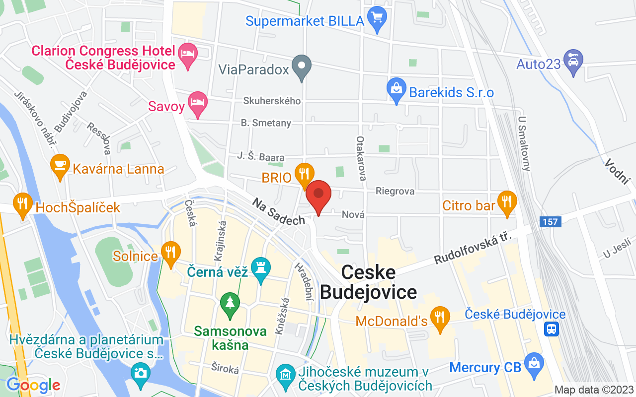 Map to Nová 2032/2, České Budějovice, 37001