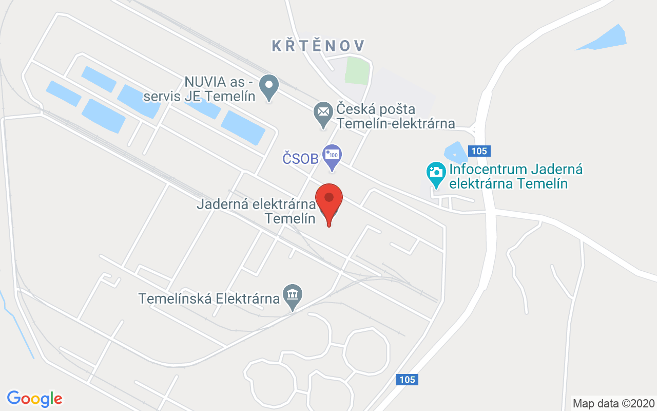 Map to Jaderná elektrárna Temelín, Temelín, 37305