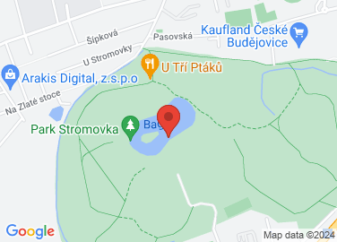 Map to městský park Stromovka, České Budějovice, 37001