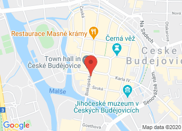 Map to Biskupská 129/1, České Budějovice, 37001