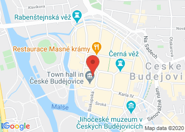 Map to Náměstí Přemysla Otakara II. 5, České Budějovice, 37001