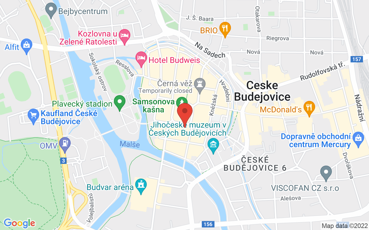 Map to Náměstí Přemysla Otakara II. 117/32, České Budějovice, 37001