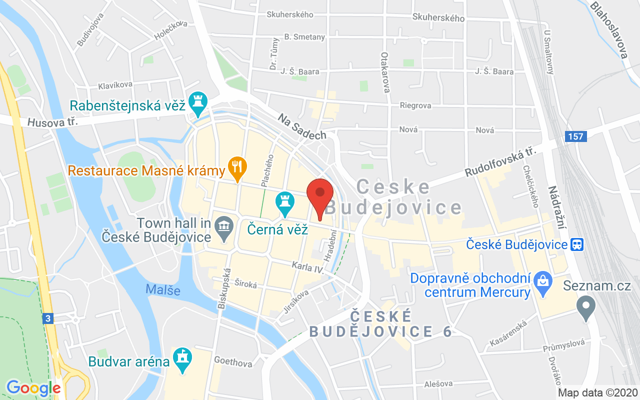 Map to Kanovnická 1, České Budějovice, 37001