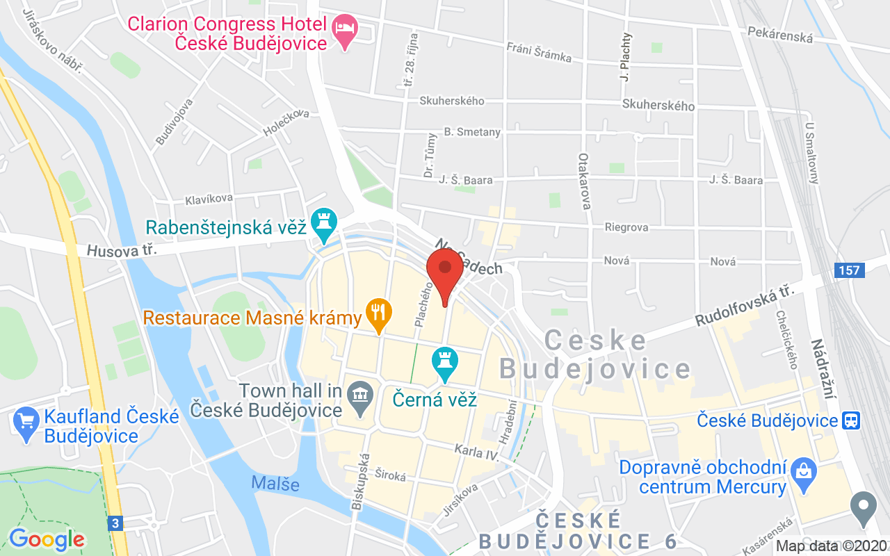 Map to U Černé věže 300/15, České Budějovice, 37001