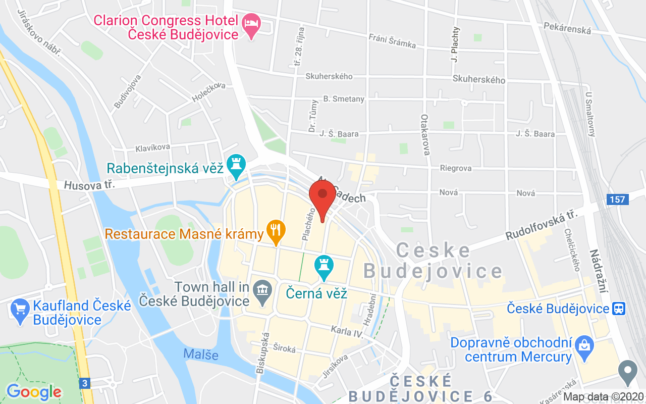 Map to U Černé věže 15, České Budějovice, 370 01