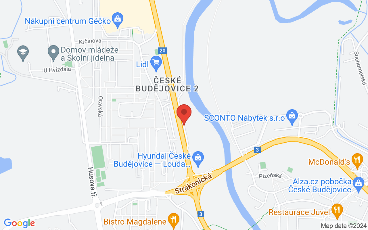 Map to U Staré trati, České Budějovice, 37011