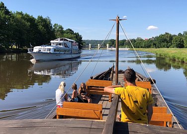 Boats on the Vltava Water