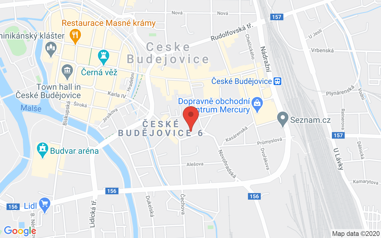 Map to Žižkova třída 220/15, České Budějovice, 37001