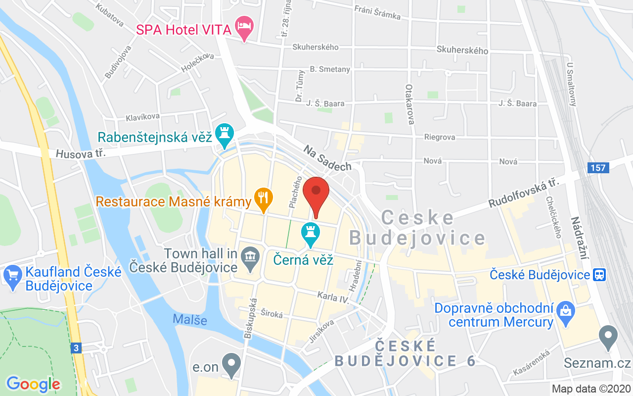Map to Hroznová 316/16, České Budějovice, 37001