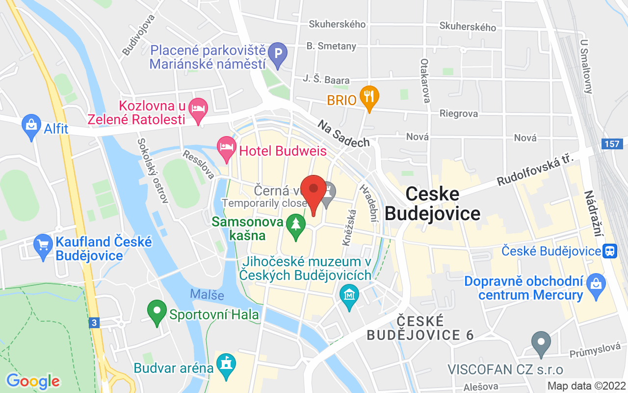 Map to Náměstí Přemysla Otakara II. 17, České Budějovice, 37001